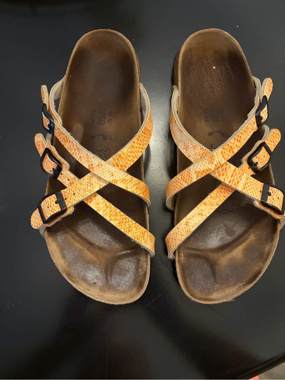 Birkenstock Birki’s Orange Cream Crisscross